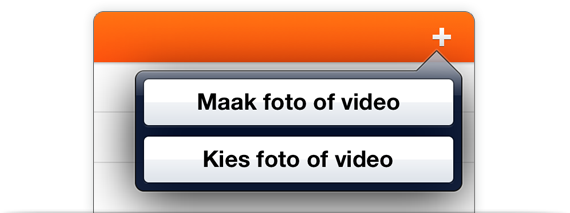 Toevoegen foto's en video's in nieuwe berichten