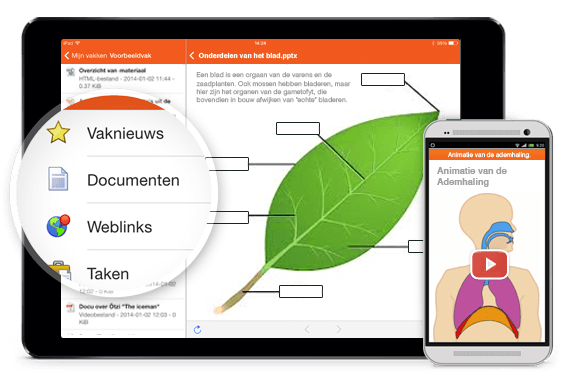 Leerstof in de App