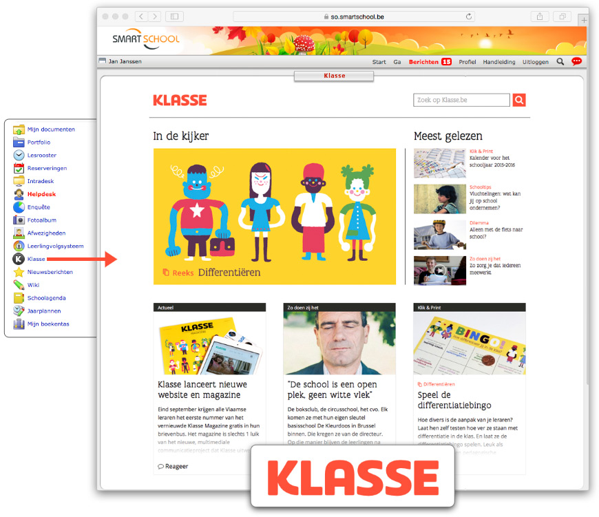 Klasse in Smartschool