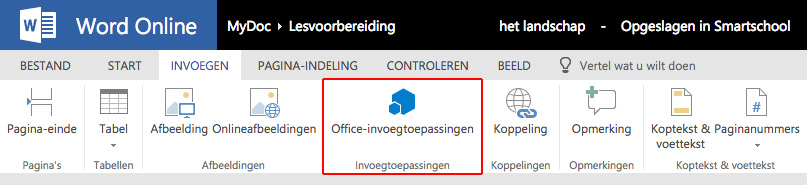 Invoegtoepassingen interface