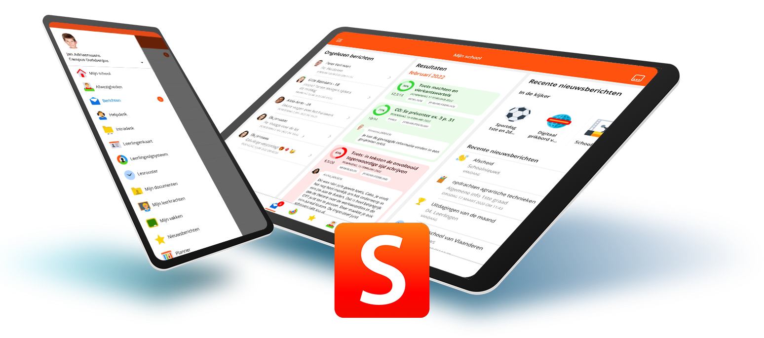Smartschool App op een smartphone of tablet
