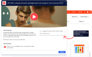 VRT programma's in Smartschool Planner